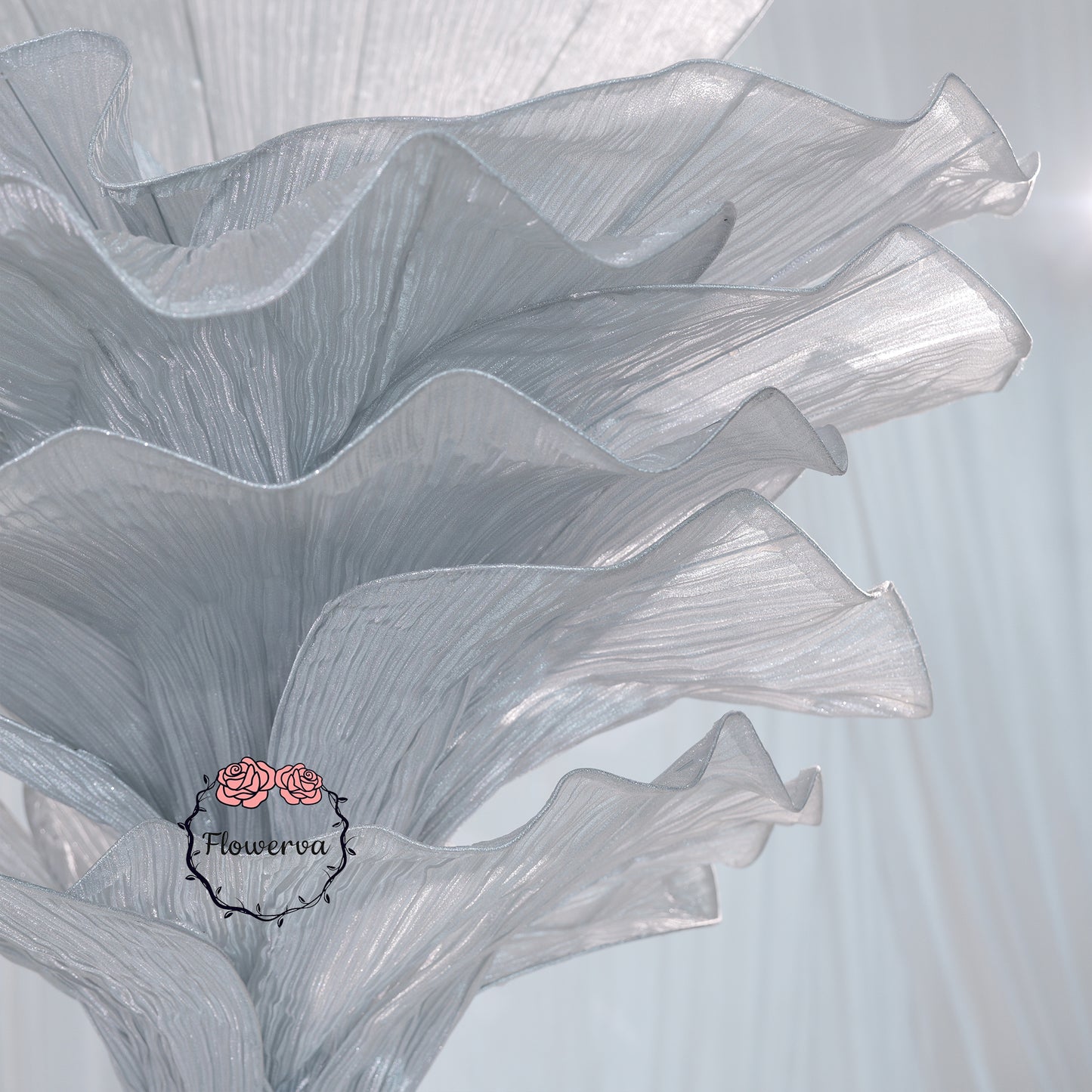 Flowerva "Glacier Flower" Luxury Wedding Decor Silver