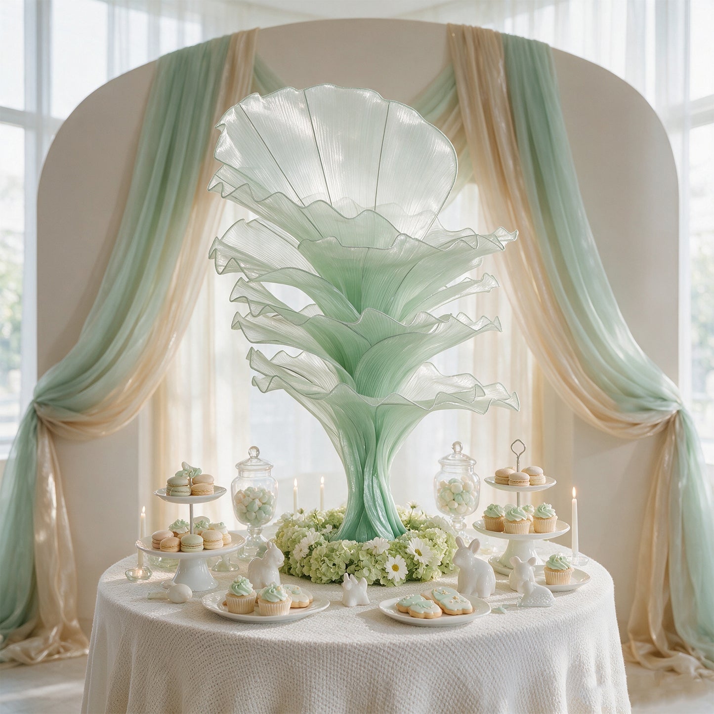 Flowerva Table Flower Wedding Ceremony Light Green