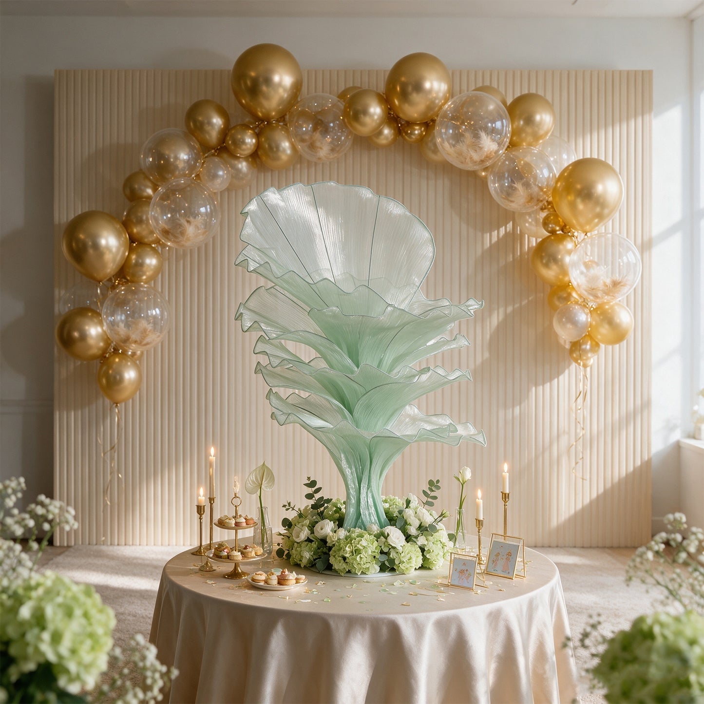 Flowerva Height Fabric Table Flower Wedding Decor(Without Flowers)