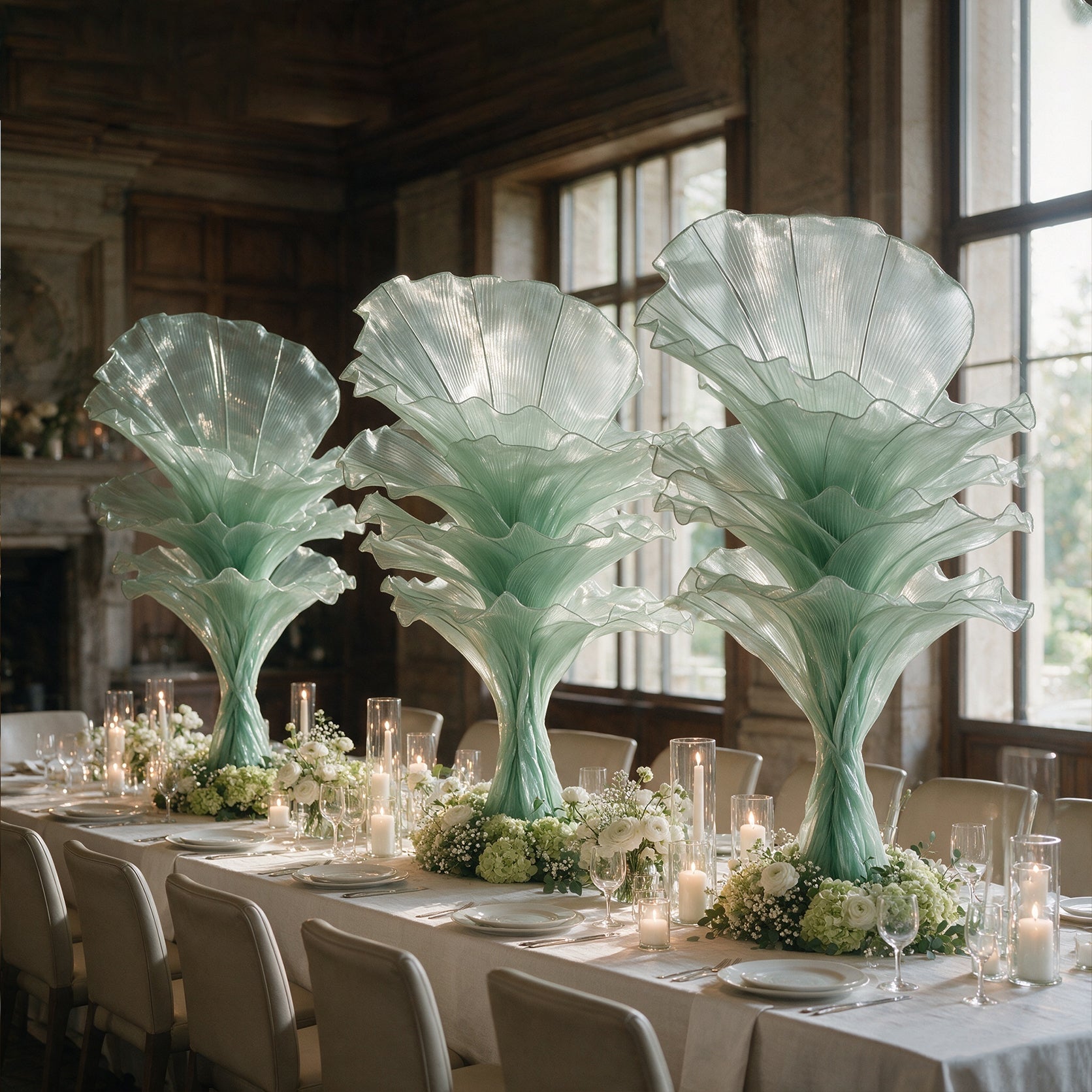 Flowerva Height Fabric Table Flower Wedding Decor(Without Flowers)