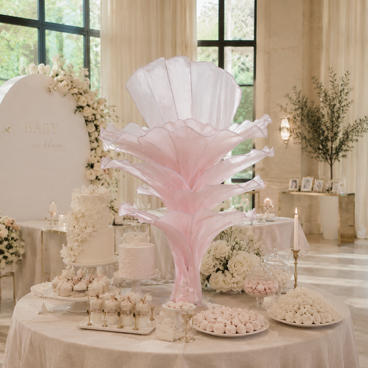 Flowerva Height Fabric Table Flower Wedding Decor(Without Flowers)