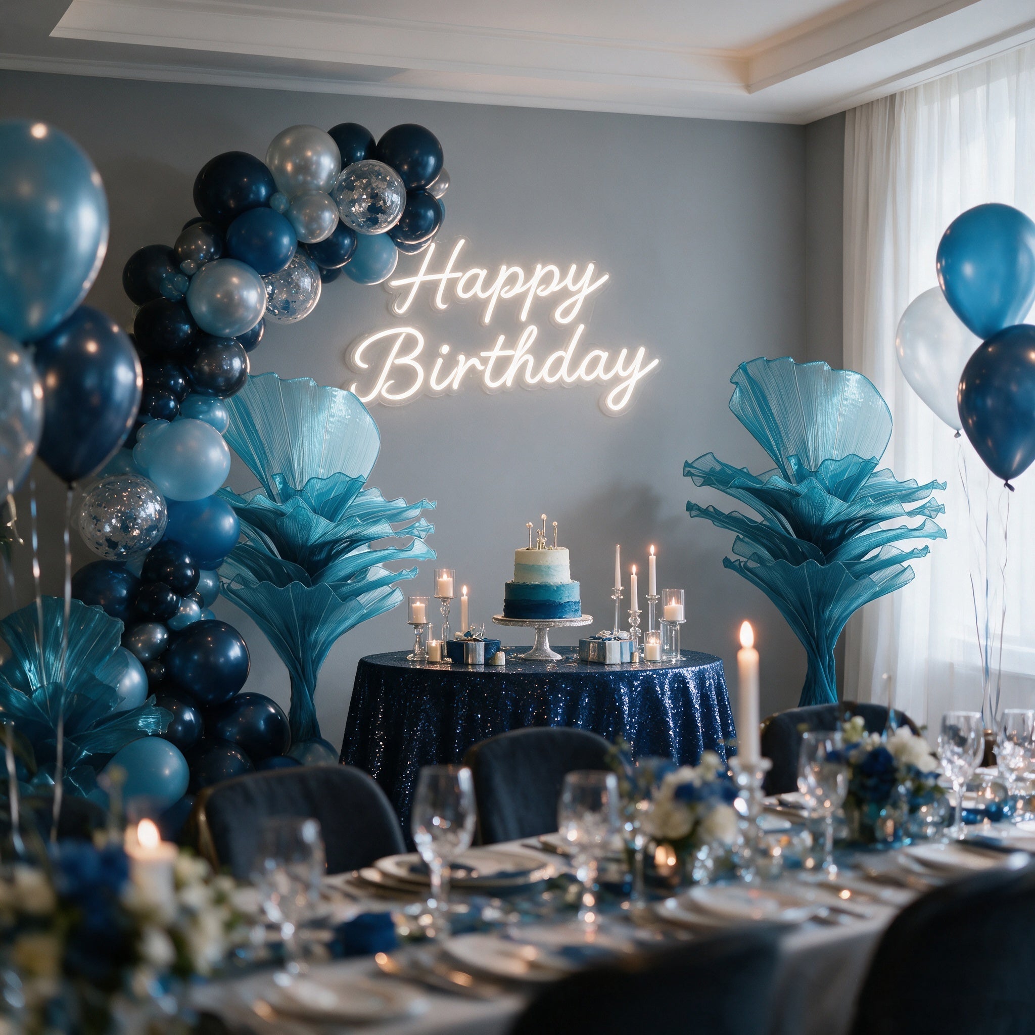 Flowerva "Ocean Love" Wedding Ceremony Deep Lake Blue
