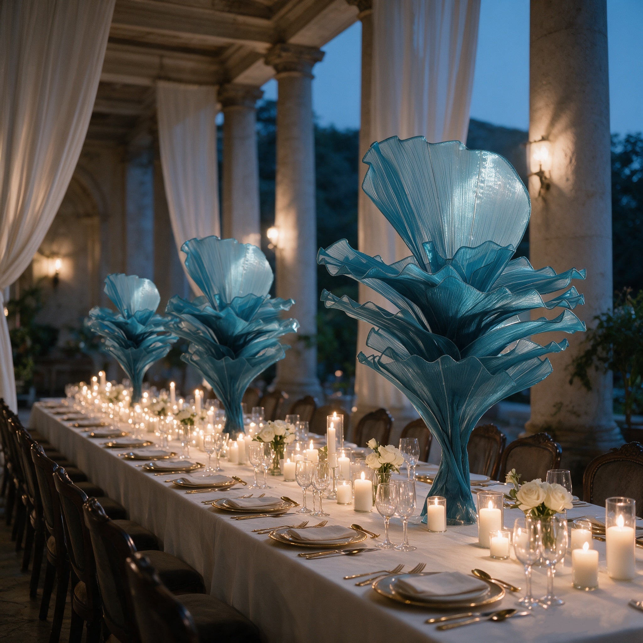 Flowerva "Ocean Love" Wedding Ceremony Deep Lake Blue