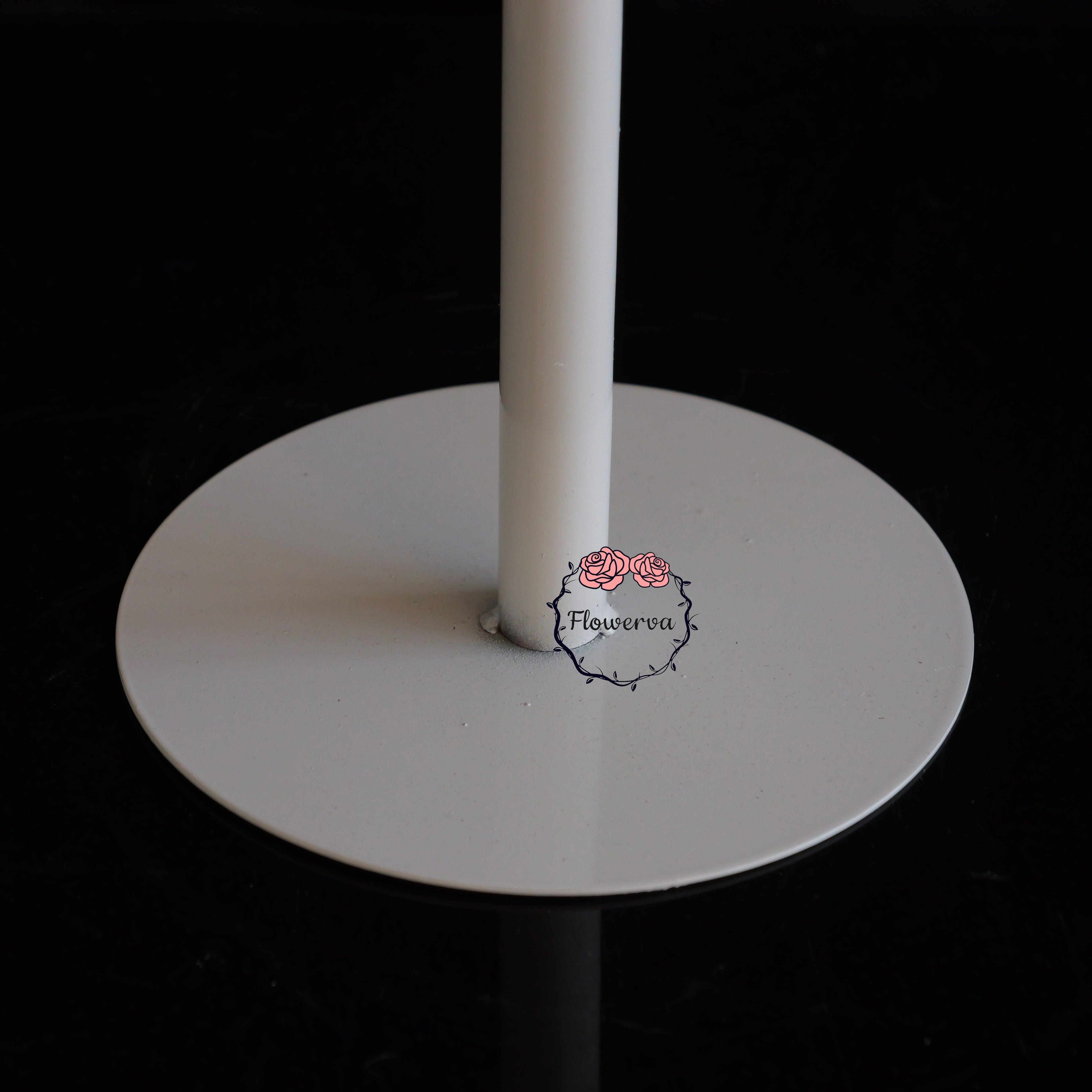 Flowerva Sturdy Matte White Base Stand