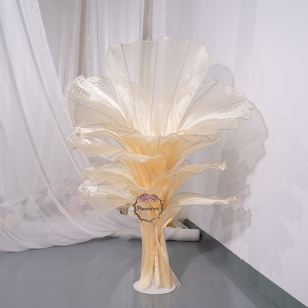 Flowerva Yellow Skin Table Flower Wedding Decoration (With Base)