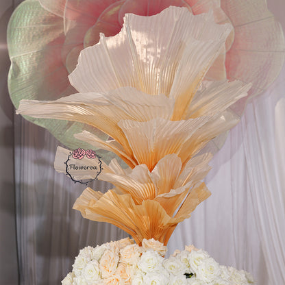 Flowerva Champagne Table Flower Wedding Table Centerpiece