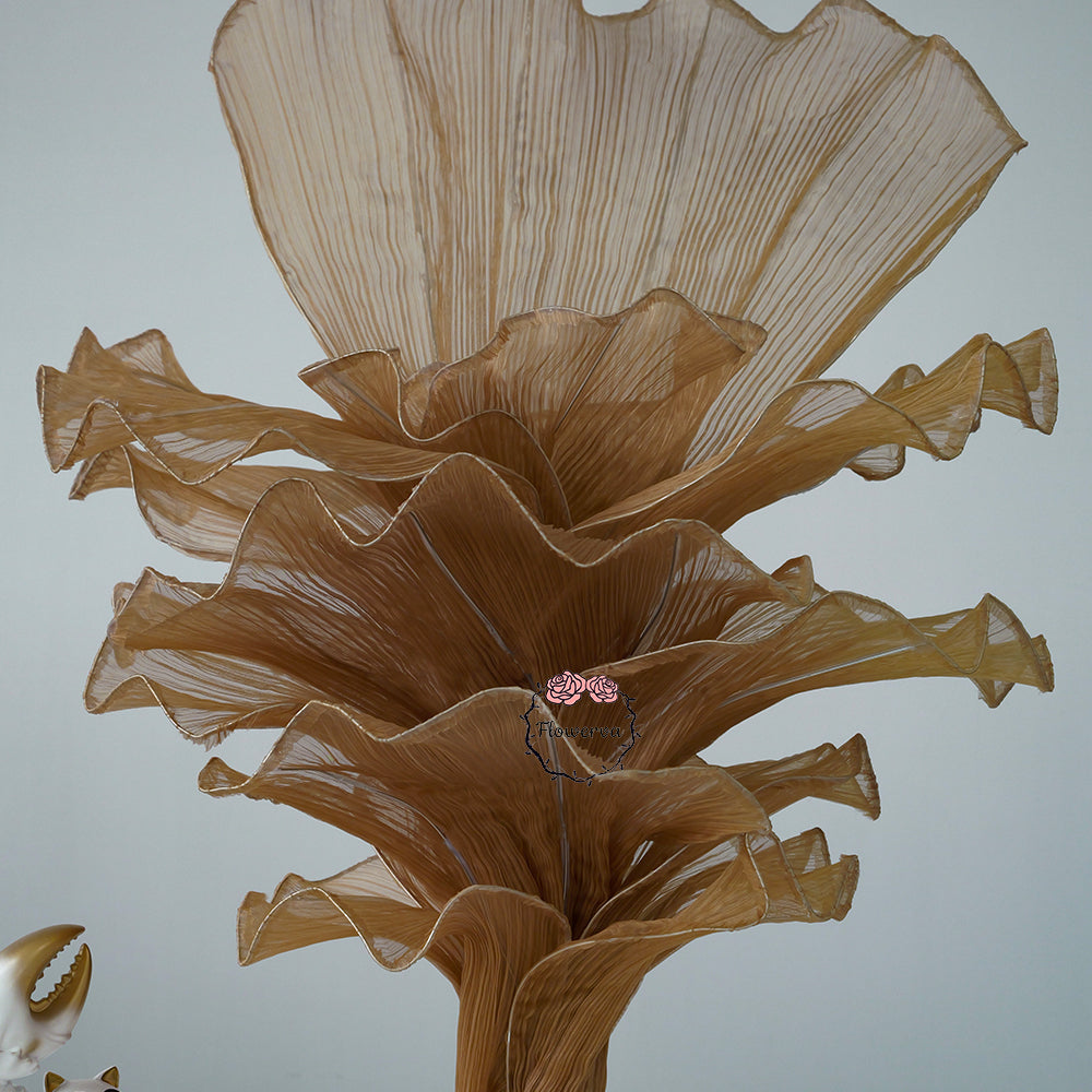 Flowerva Brown Table Flower Wedding Decoration (With Base)