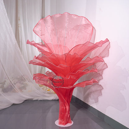 Flowerva Rose Red Table Flower Wedding Decoration (With Base)