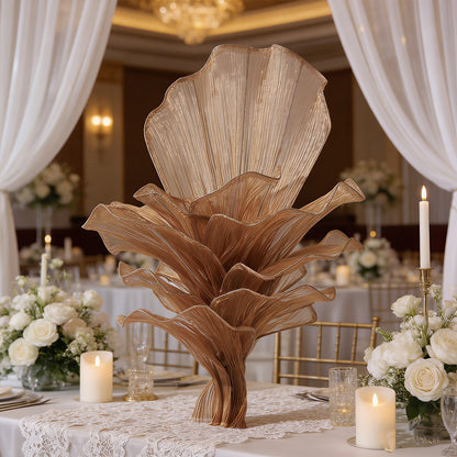 Flowerva Brown Table Flower Wedding Decoration (With Base)
