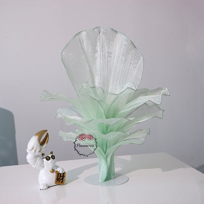 Flowerva Light Green Table Flower Wedding Decoration (With Base)