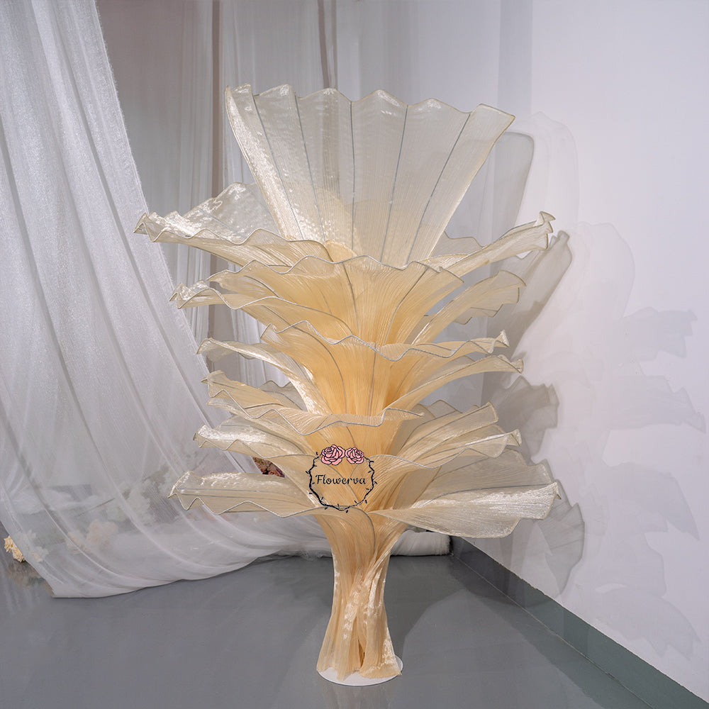 Flowerva Yellow Skin Table Flower Wedding Decoration (With Base)