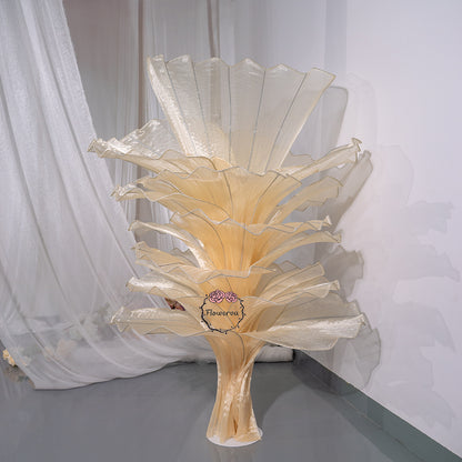Flowerva Yellow Skin Table Flower Wedding Decoration (With Base)