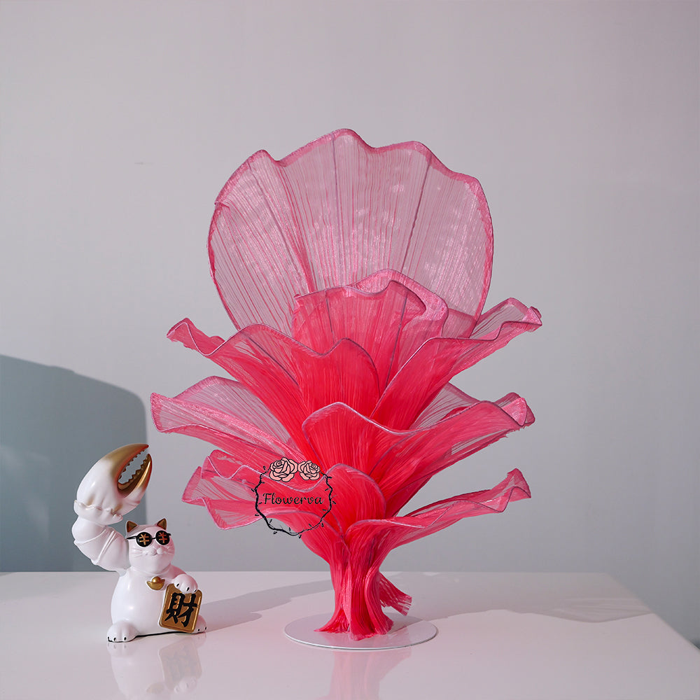 Flowerva Rose Red Table Flower Wedding Decoration (With Base)