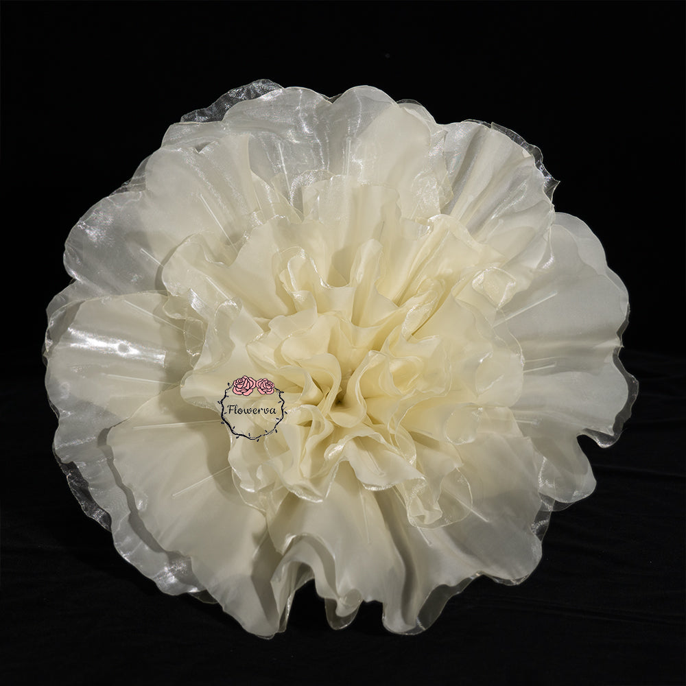 Flowerva Luminous Ruffle Core Fabric Flower