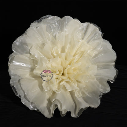 Flowerva Luminous Ruffle Core Fabric Flower