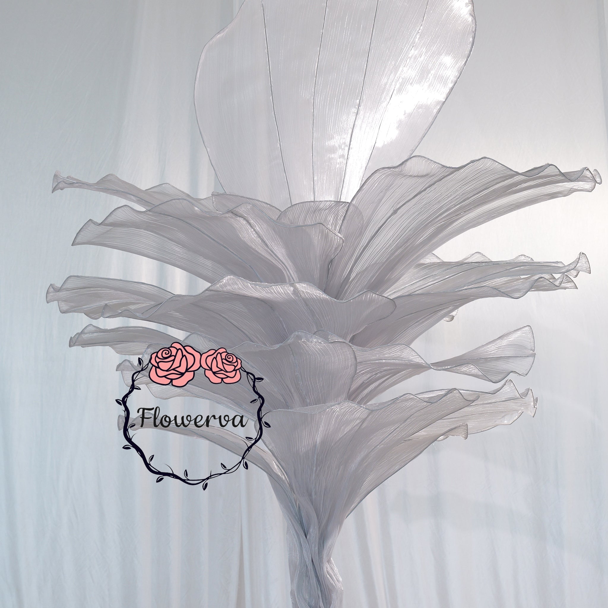 Flowerva Wedding Table Flower Decoration Grey 180cm