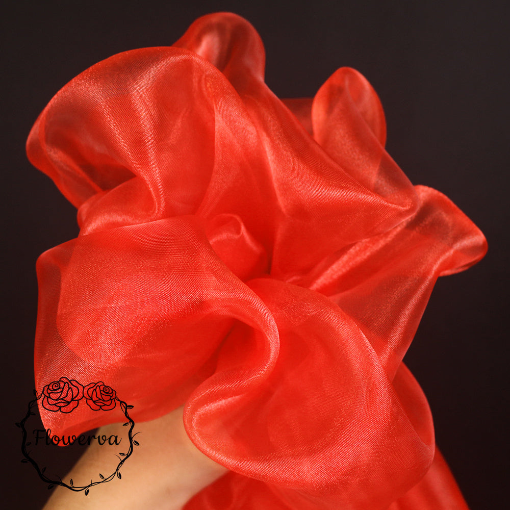 Flowerva – tissu en Organza de soie bleu, fin et doux, pour décoration de mariage, conception de robe 