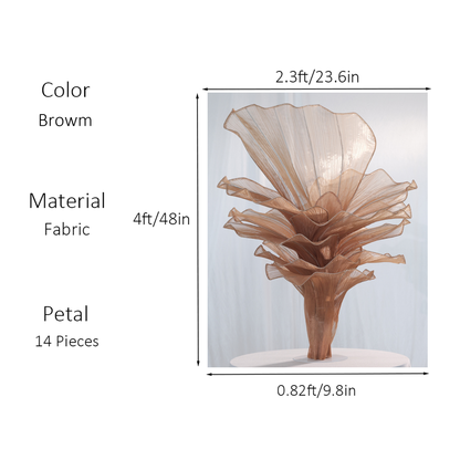 Flowerva Table Flower Wedding Decoration Brown
