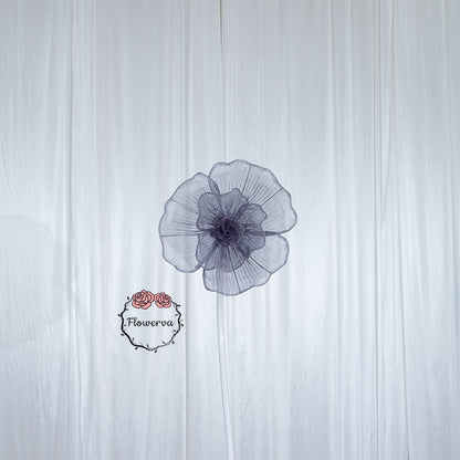 Flowerva Giant Tulle Flower Centerpiece Wedding Decor Grayish Purple