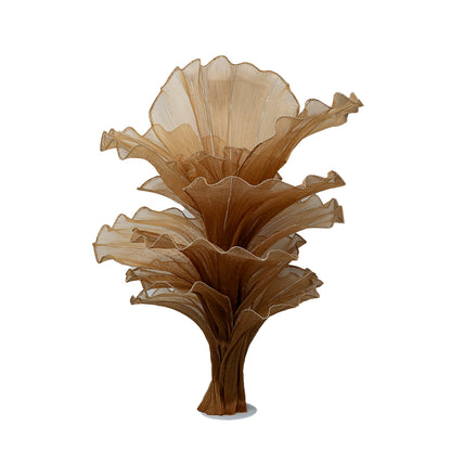 Flowerva Brown Table Flower Wedding Decoration (With Base)