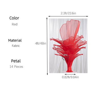 Flowerva Height Fabric Table Flower Wedding Decor(Without Flowers)