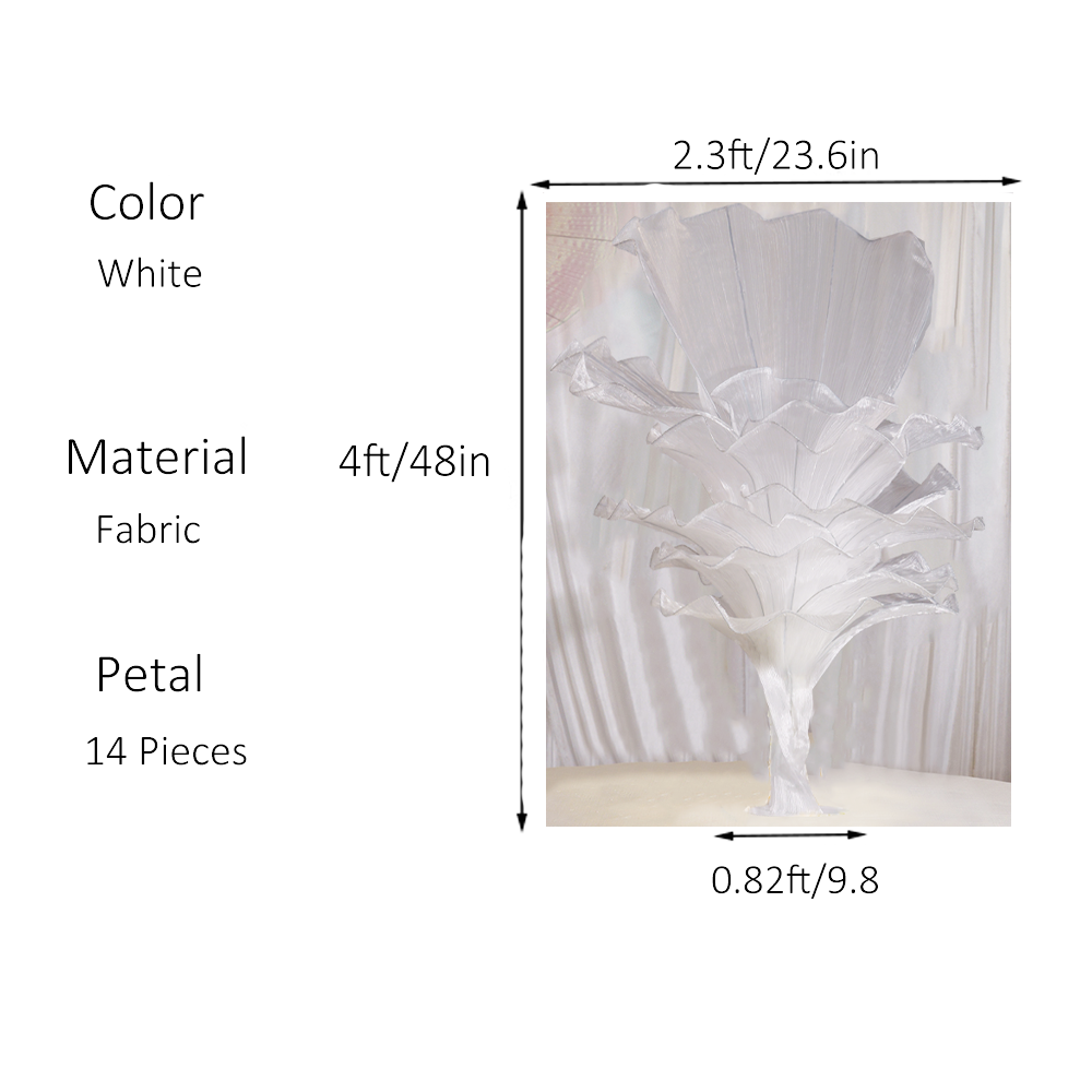 Flowerva Height Fabric Table Flower Wedding Decor(Without Flowers)