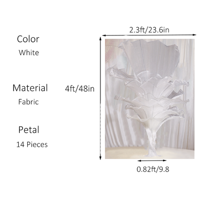 Flowerva Height Fabric Table Flower Wedding Decor(Without Flowers)