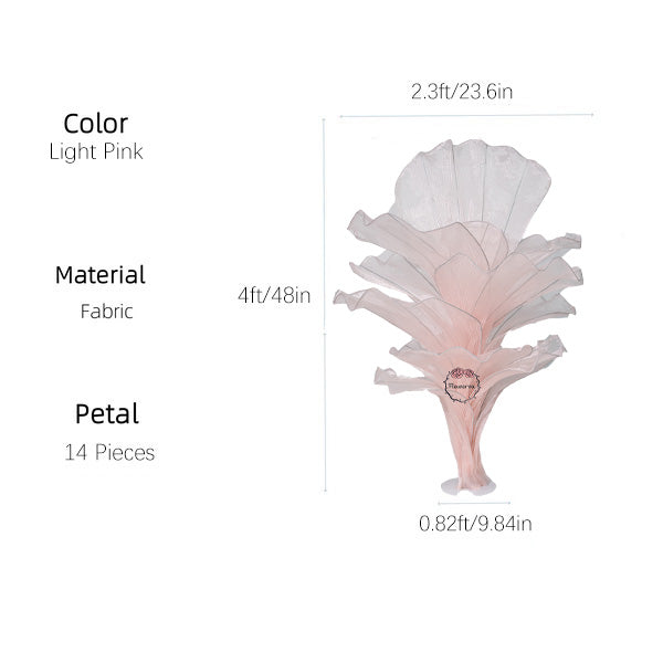 Flowerva Light Pink Table Flower Wedding Decoration (With Base)