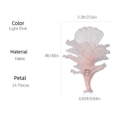 Flowerva Light Pink Table Flower Wedding Decoration (With Base)