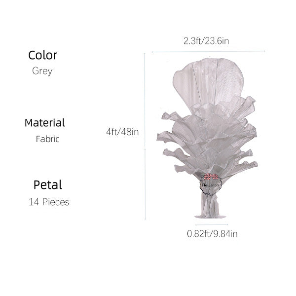 Flowerva''Morning Mist in the Mountains'' gray wedding table flower decoration