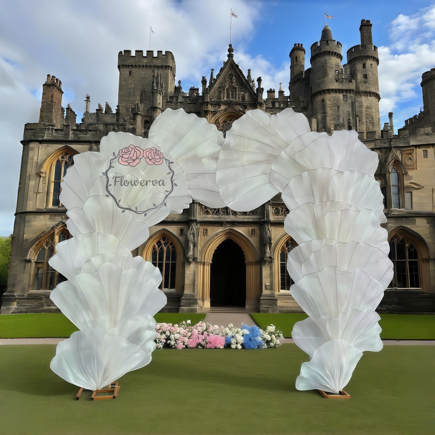Flowerva Romantic Arc Aesthetic Wedding Arch Art Installation