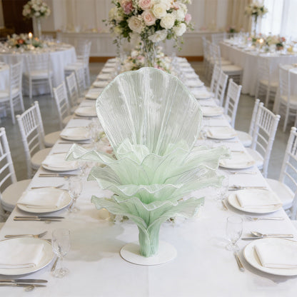 Flowerva Light Green Table Flower Wedding Decoration (With Base)