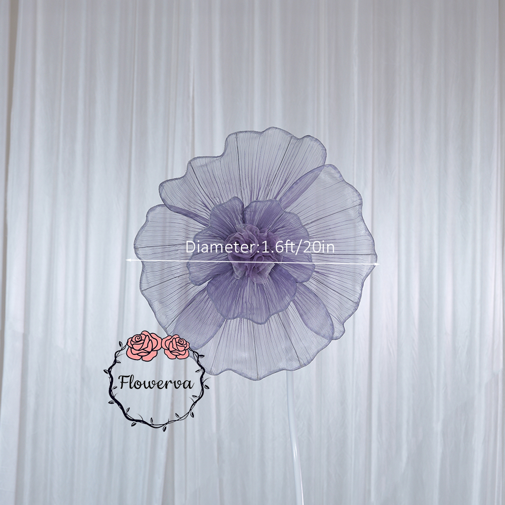 Flowerva Giant Tulle Flower Centerpiece Wedding & Event Decor