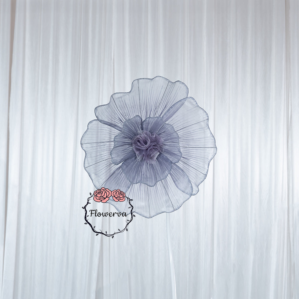 Flowerva Grayish Purple Giant Tulle Flower Centerpiece Wedding Decor