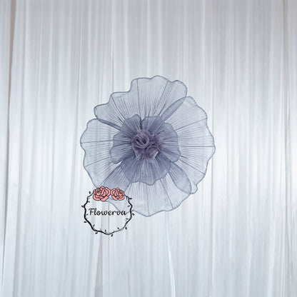 Flowerva Grayish Purple Giant Tulle Flower Centerpiece Wedding Decor
