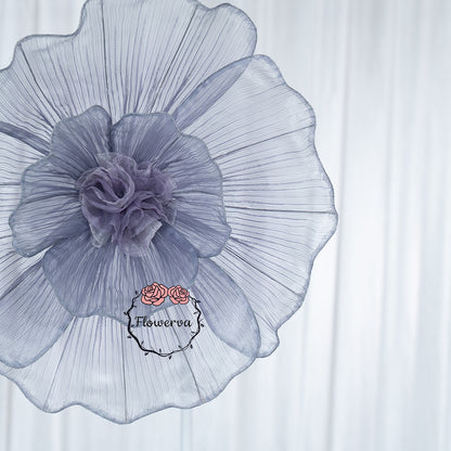 Flowerva Grayish Purple Giant Tulle Flower Centerpiece Wedding Decor