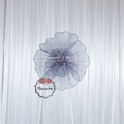 Flowerva Grayish Purple Giant Tulle Flower Centerpiece Wedding Decor