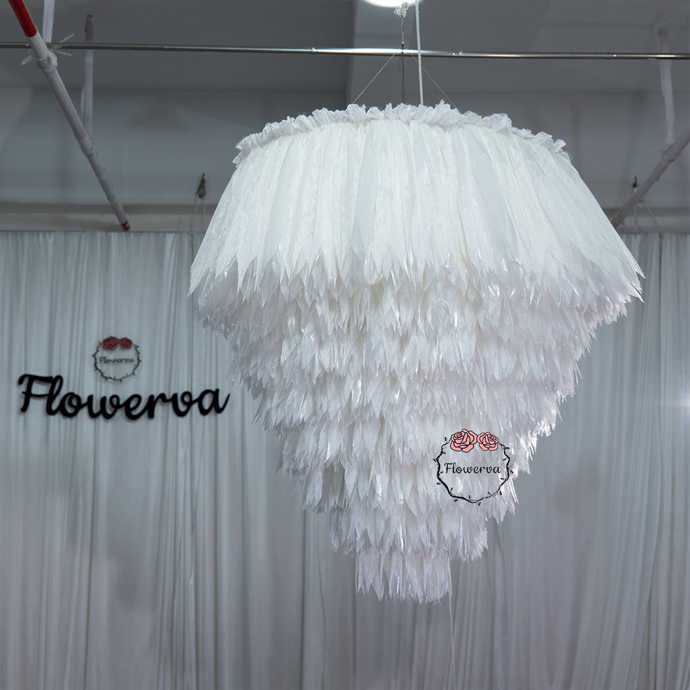 Flowerva Ethereal Feather Chandelier Wedding Decor