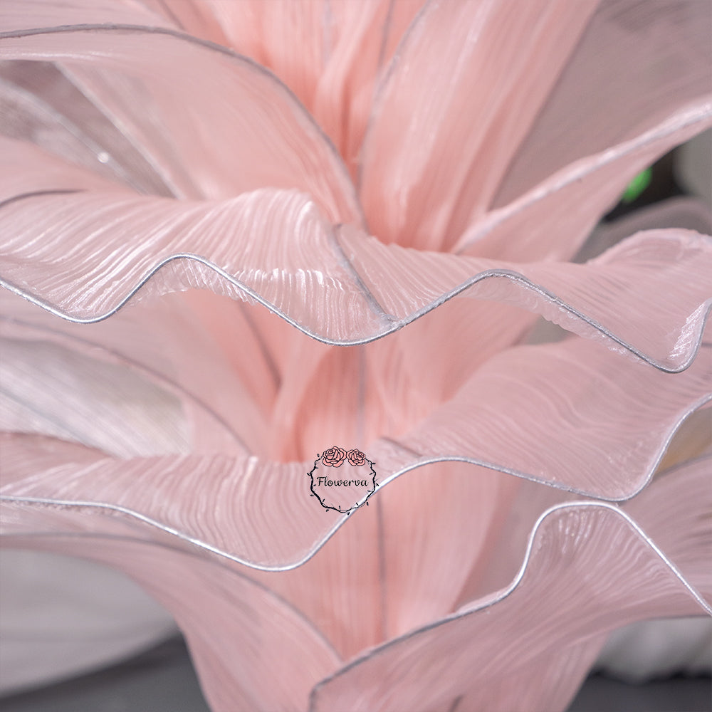 Flowerva Light Pink Table Flower Wedding Decoration (With Base)