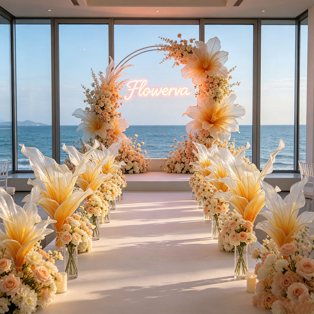Flowerva Amber Veil Table Flower Wedding Decoration 3.0 Upgraded Version