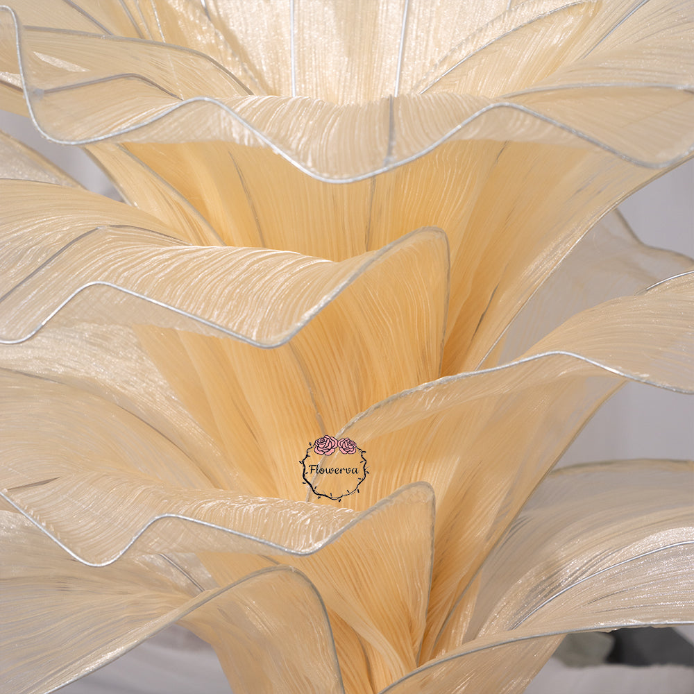 Flowerva Yellow Skin Table Flower Wedding Decoration (With Base)