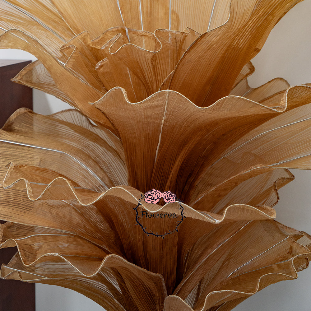 Flowerva Brown Table Flower Wedding Decoration (With Base)