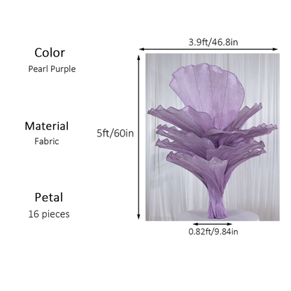 Flowerva Table Flower Wedding Decoration Pearl Purple