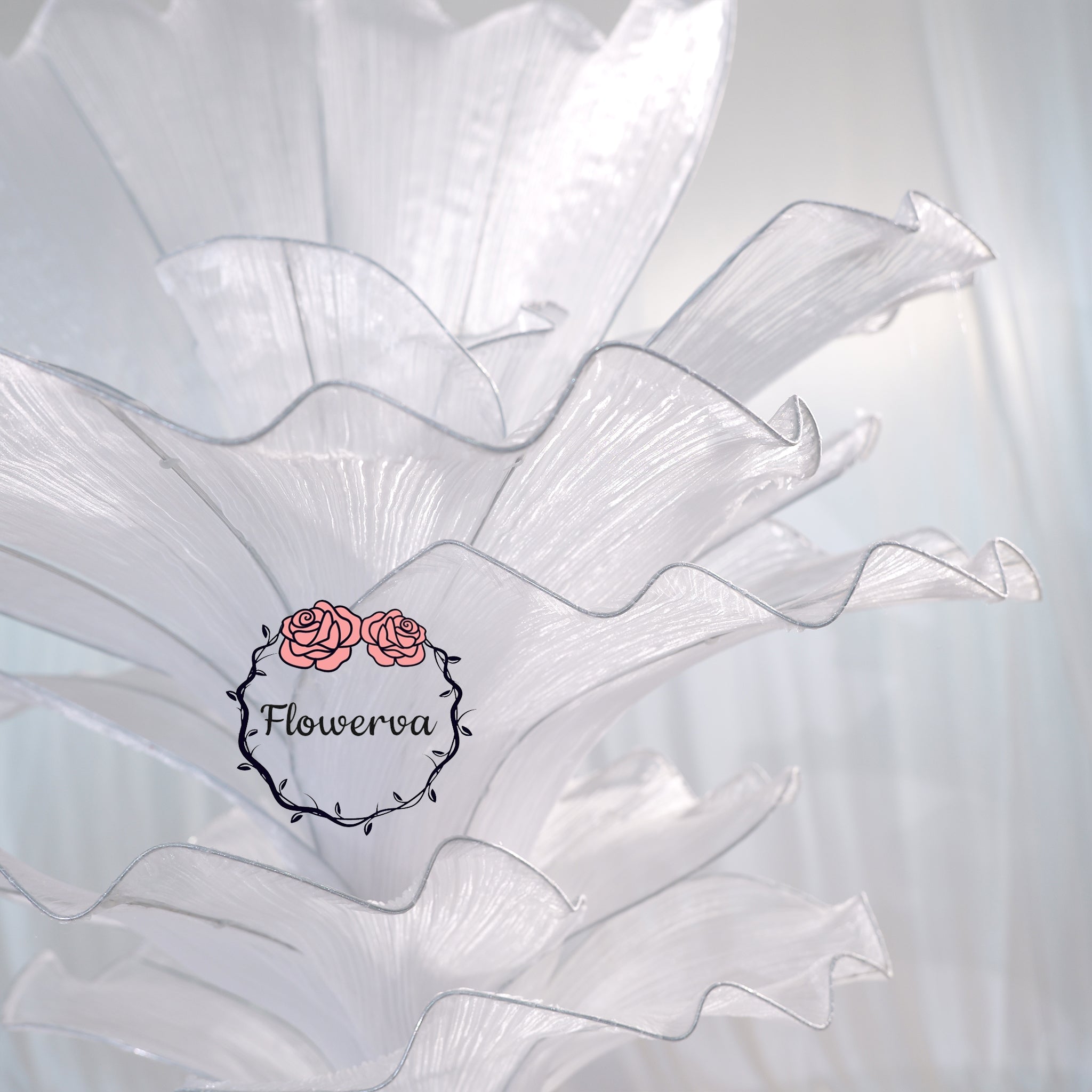 Flowerva Pure White Artistic Wedding Table Decorations