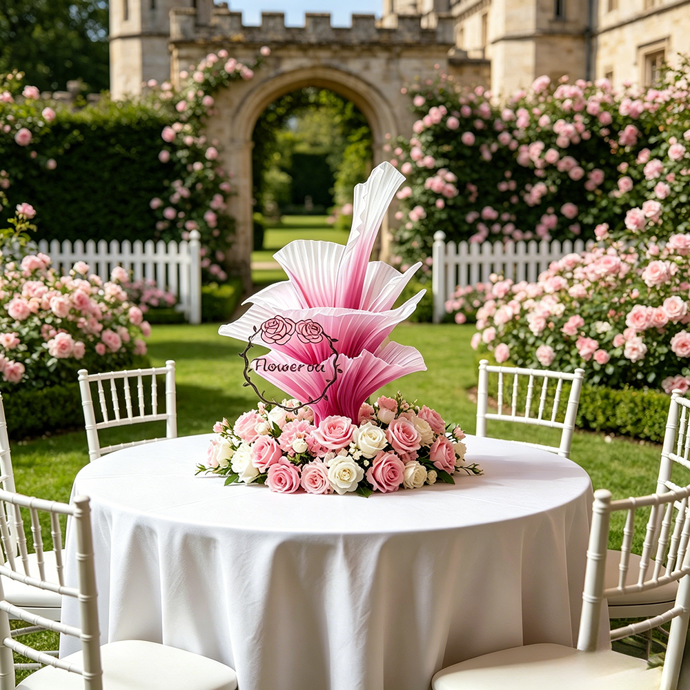 Flowerva "Romantic Light" Table Flower Wedding Decoration/Home Decor