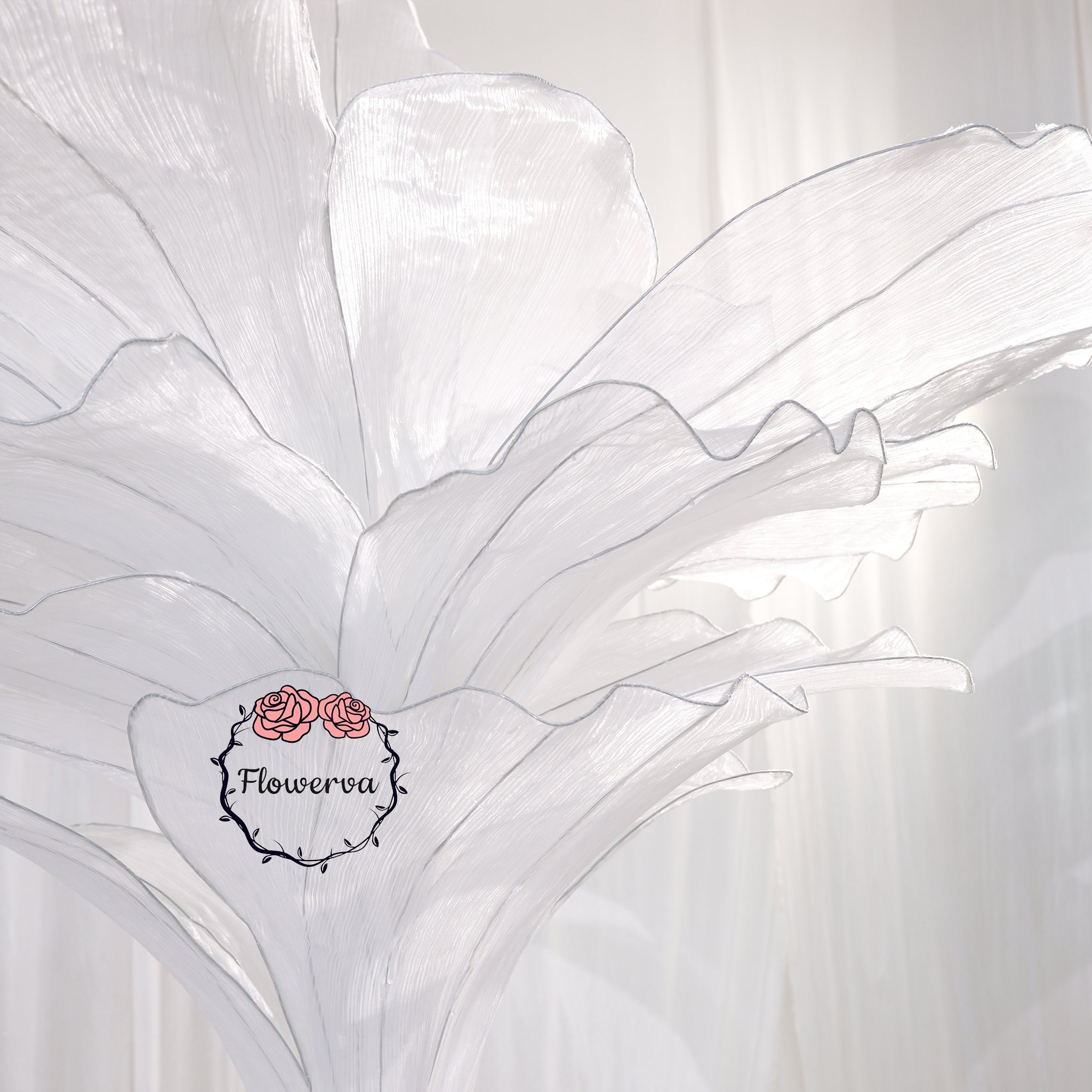 Flowerva Pure White Artistic Wedding Table Decorations