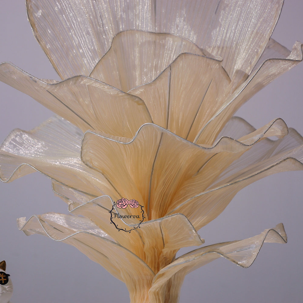 Flowerva Yellow Skin Table Flower Wedding Decoration (With Base)