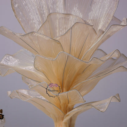 Flowerva Yellow Skin Table Flower Wedding Decoration (With Base)