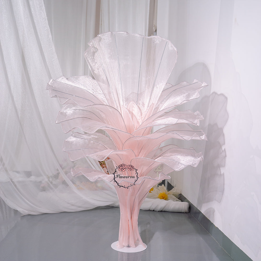 Flowerva Light Pink Table Flower Wedding Decoration (With Base)