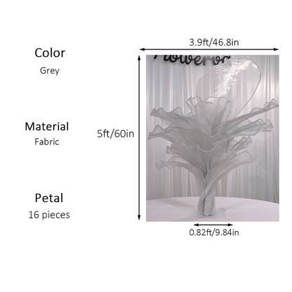 Flowerva''Morning Mist in the Mountains'' Grey Wedding Table Flower Decoration